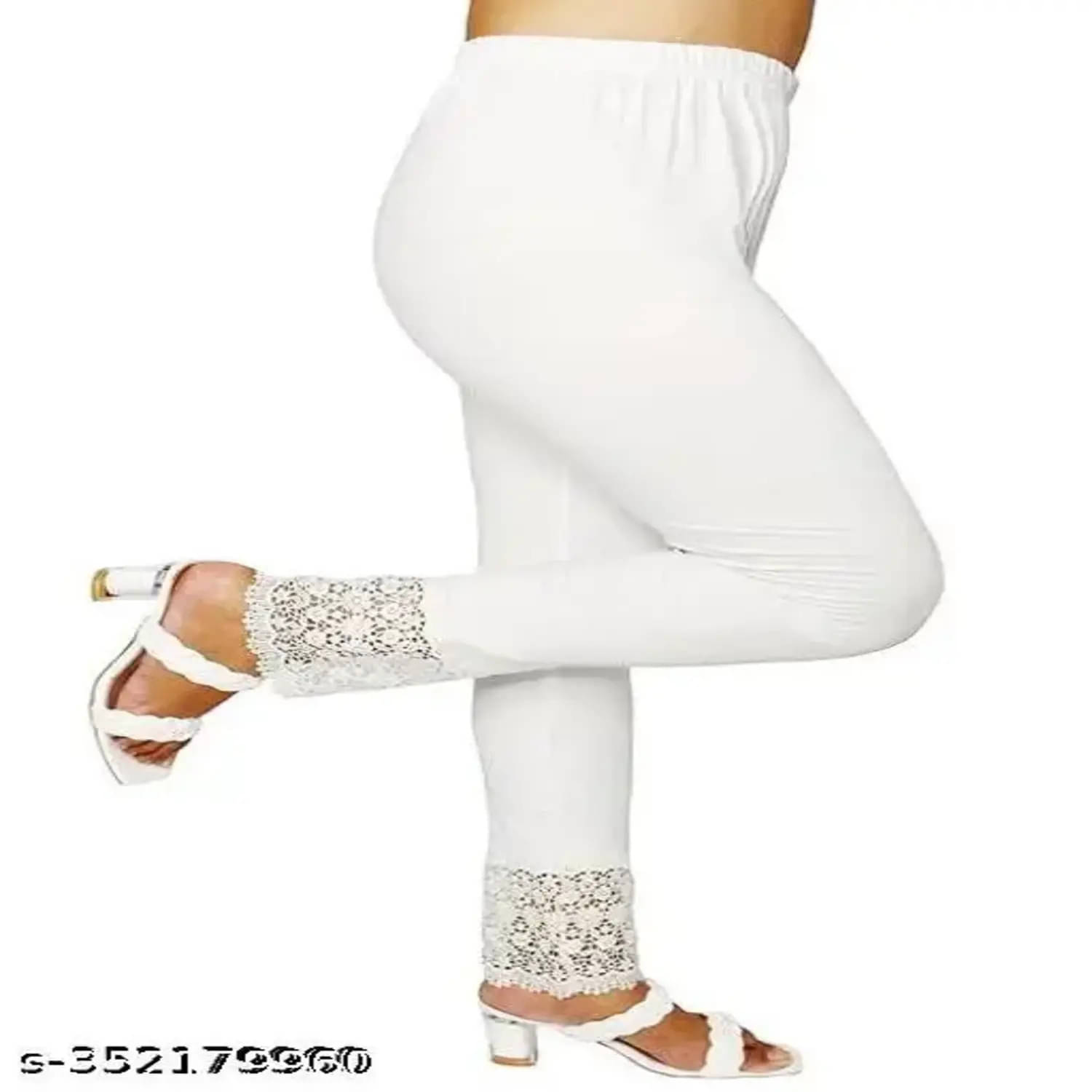     			Brite Pack of 1 Girls Cotton Legging ( White )