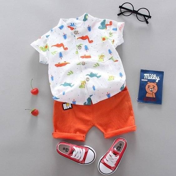 DANGAR Pack of 1 Unisex Cotton Blend Shirt & Shorts Set ( White ) DANGAR Pack of 1 Unisex Cotton Blend Shirt & Shorts Set ( White )