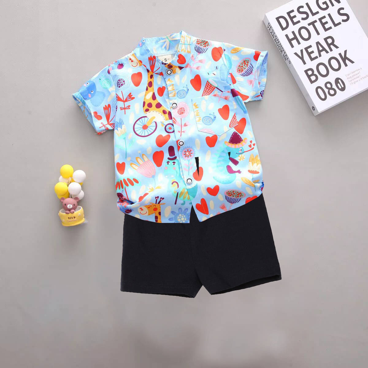 DANGAR Pack of 1 Unisex Cotton Blend Shirt & Shorts Set ( Multicolor ) DANGAR Pack of 1 Unisex Cotton Blend Shirt & Shorts Set ( Multicolor )