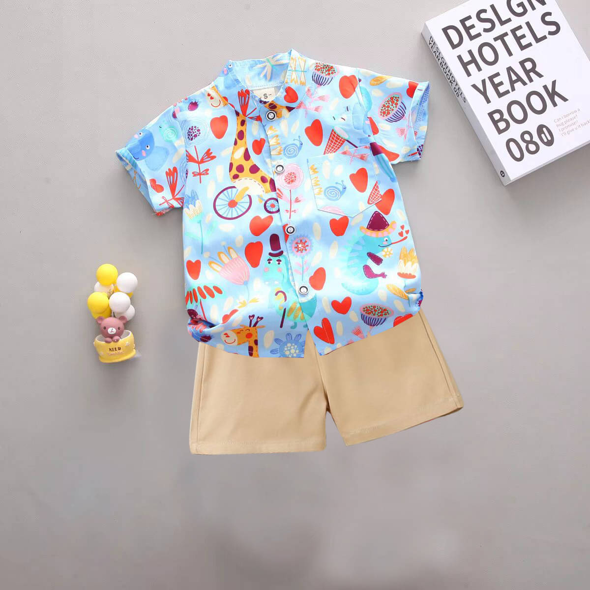 DANGAR Pack of 1 Unisex Cotton Blend Shirt & Shorts Set ( Multicolor ) DANGAR Pack of 1 Unisex Cotton Blend Shirt & Shorts Set ( Multicolor )
