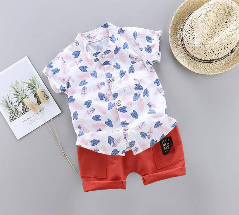 DANGAR Pack of 1 Unisex Cotton Blend Shirt & Shorts Set ( Pink ) DANGAR Pack of 1 Unisex Cotton Blend Shirt & Shorts Set ( Pink )