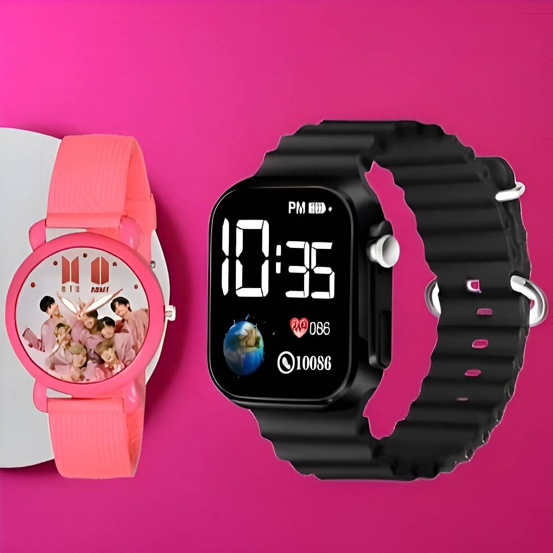 DECLASSE Multicolor Dial Analog-Digital Girls Watch ( Pack Of 2 ) DECLASSE Multicolor Dial Analog-Digital Girls Watch ( Pack Of 2 )