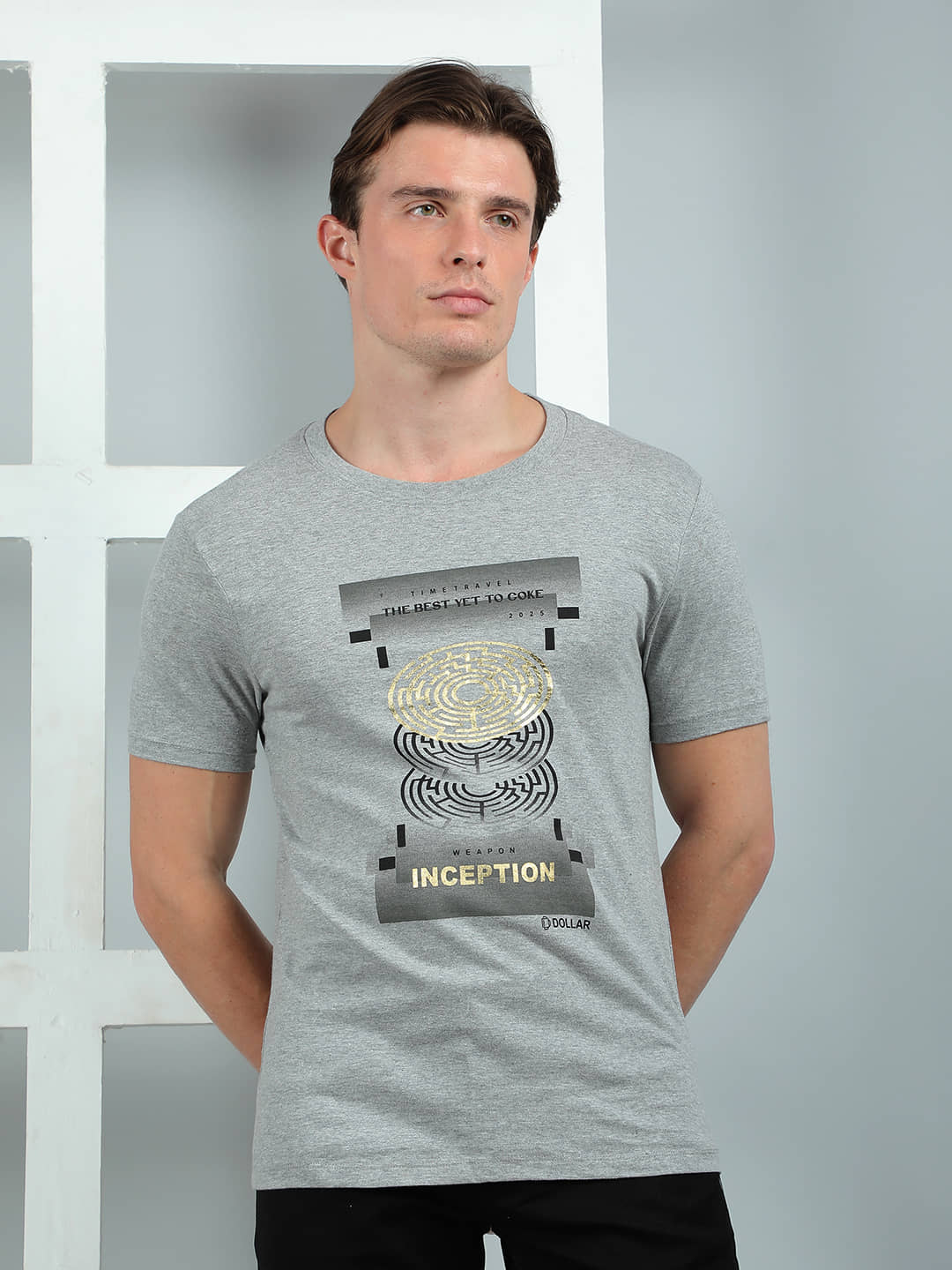 Dollar Cotton Regular Fit Printed Half Sleeves Men's Round T-Shirt - Blue ( Pack of 1 )