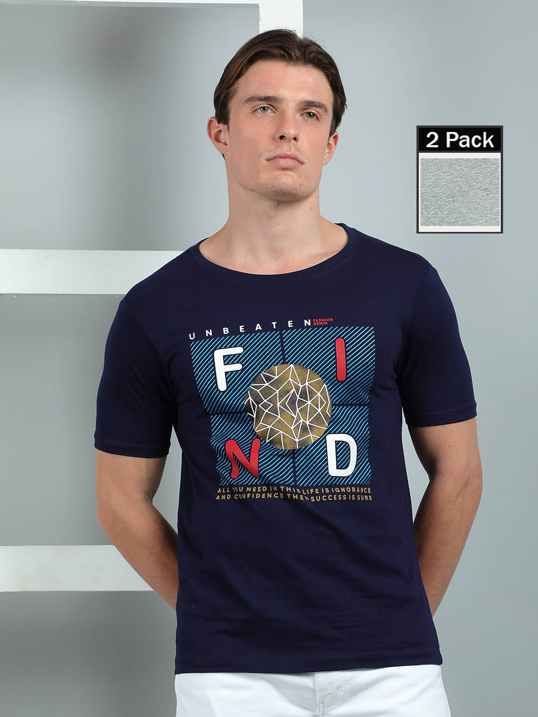 Dollar Cotton Regular Fit Printed Half Sleeves Men's Round T-Shirt - Multicolor6 ( Pack of 2 ) Dollar Cotton Regular Fit Printed Half Sleeves Men's Round T-Shirt - Multicolor6 ( Pack of 2 )