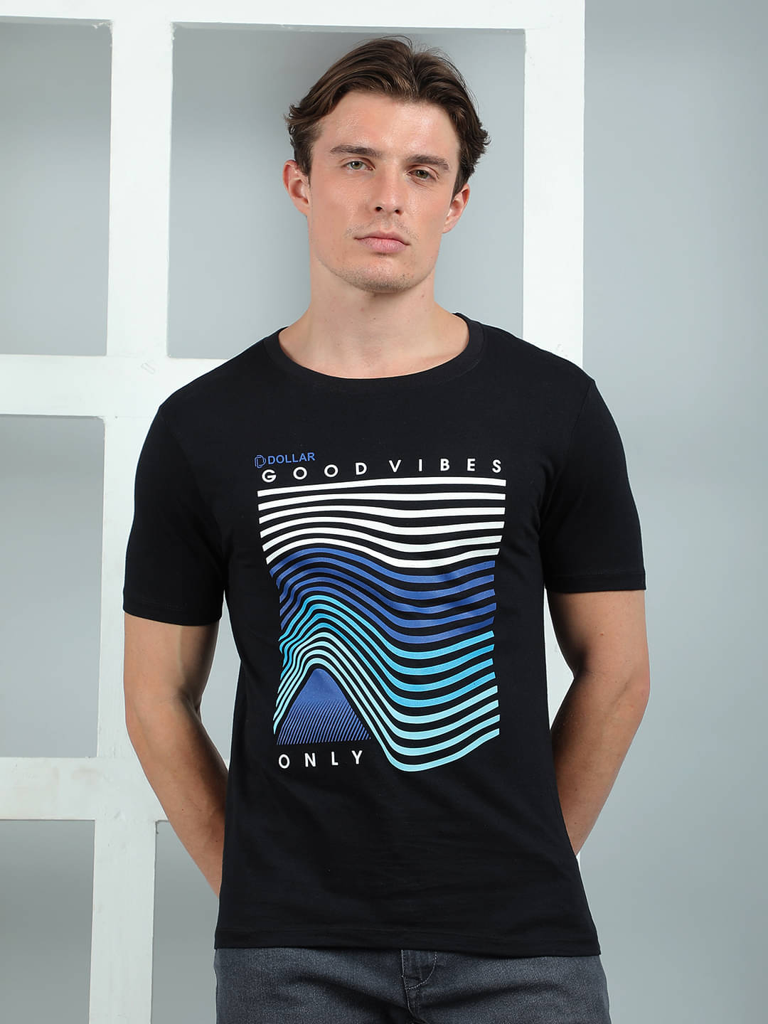 Dollar Cotton Regular Fit Printed Half Sleeves Men's Round T-Shirt - Black ( Pack of 1 ) Dollar Cotton Regular Fit Printed Half Sleeves Men's Round T-Shirt - Black ( Pack of 1 )
