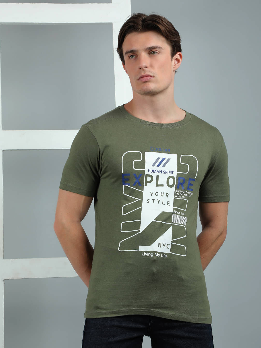 Dollar Cotton Regular Fit Printed Half Sleeves Men's Round T-Shirt - Green ( Pack of 1 ) Dollar Cotton Regular Fit Printed Half Sleeves Men's Round T-Shirt - Green ( Pack of 1 )