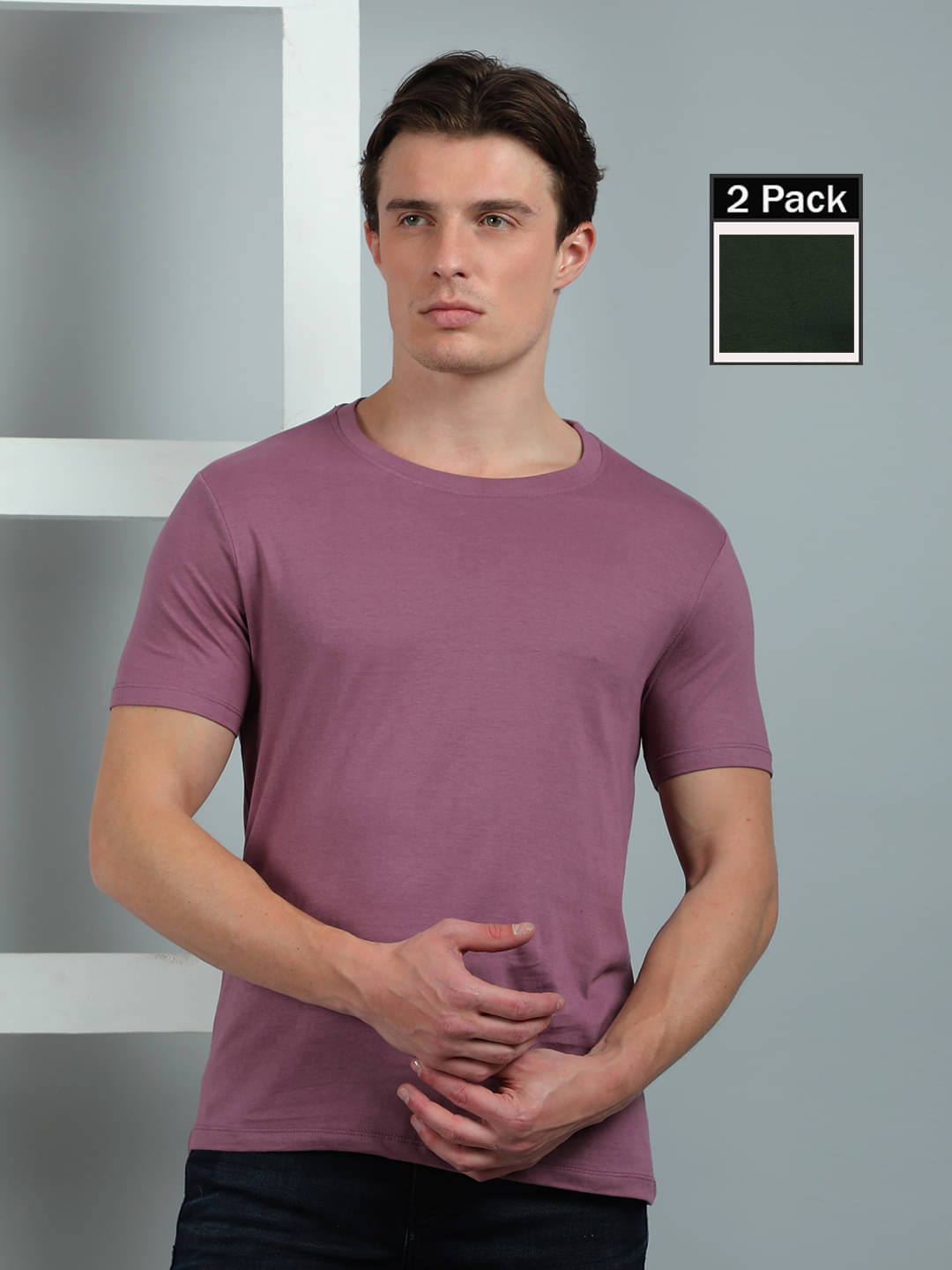 Dollar Cotton Regular Fit Solid Half Sleeves Men's Round T-Shirt - Multicolor9 ( Pack of 2 ) Dollar Cotton Regular Fit Solid Half Sleeves Men's Round T-Shirt - Multicolor9 ( Pack of 2 )