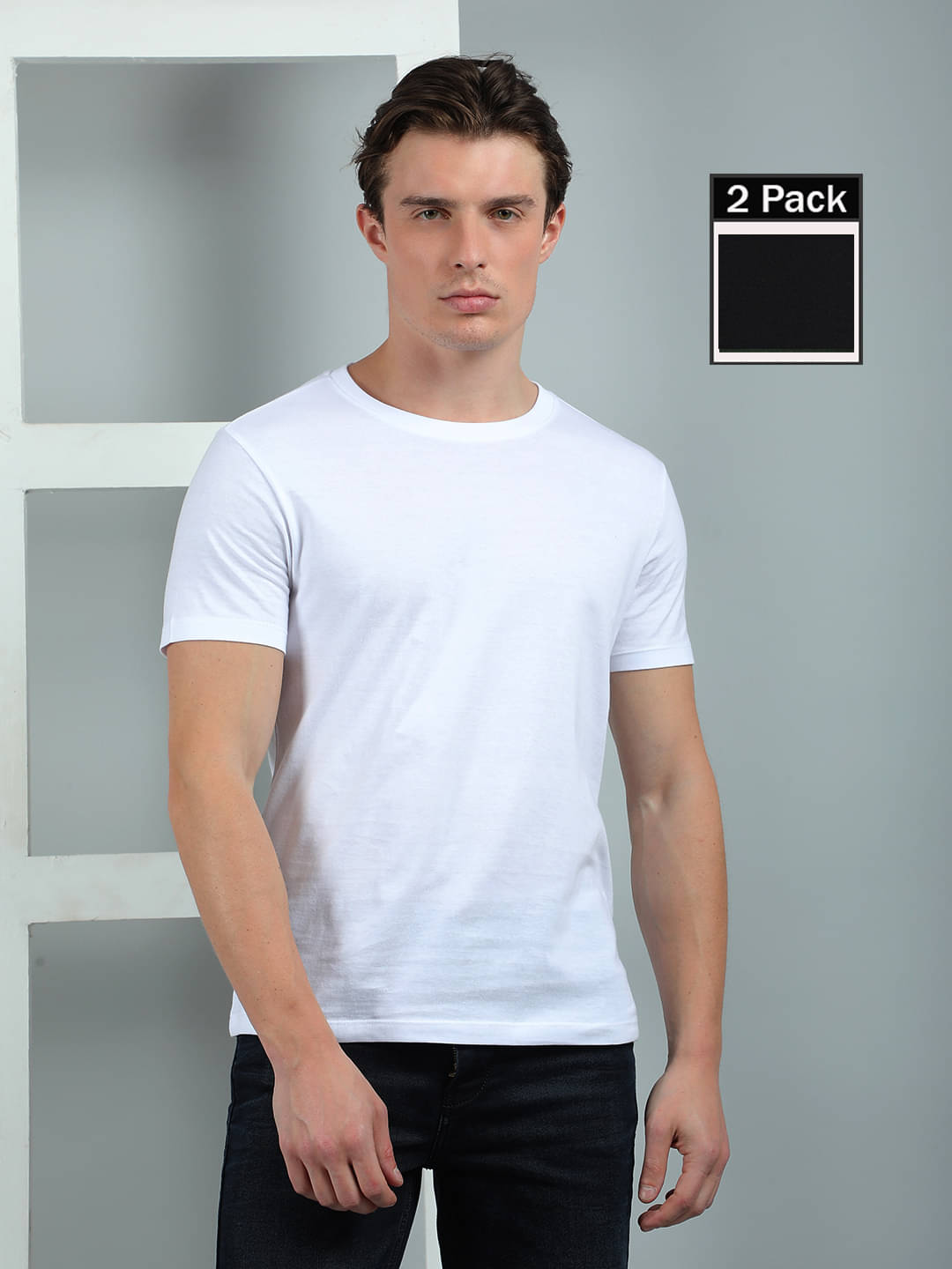     			Dollar Cotton Regular Fit Solid Half Sleeves Men's Round T-Shirt - Multicolor10 ( Pack of 2 )
