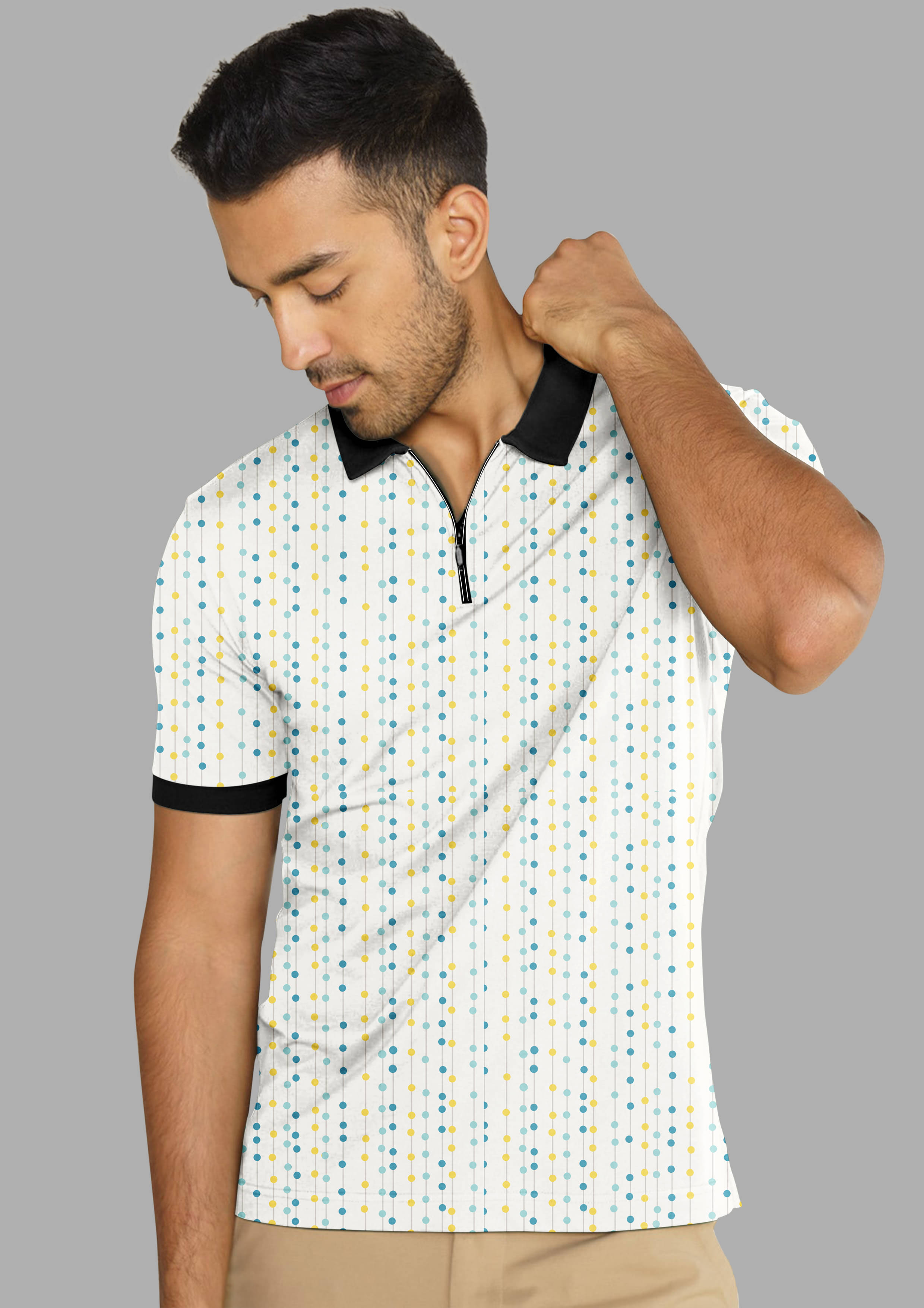 FTX Pack of 1 Lycra Regular Fit Printed Half Sleeves Men's Polo T Shirt ( Multicolor ) FTX Pack of 1 Lycra Regular Fit Printed Half Sleeves Men's Polo T Shirt ( Multicolor )