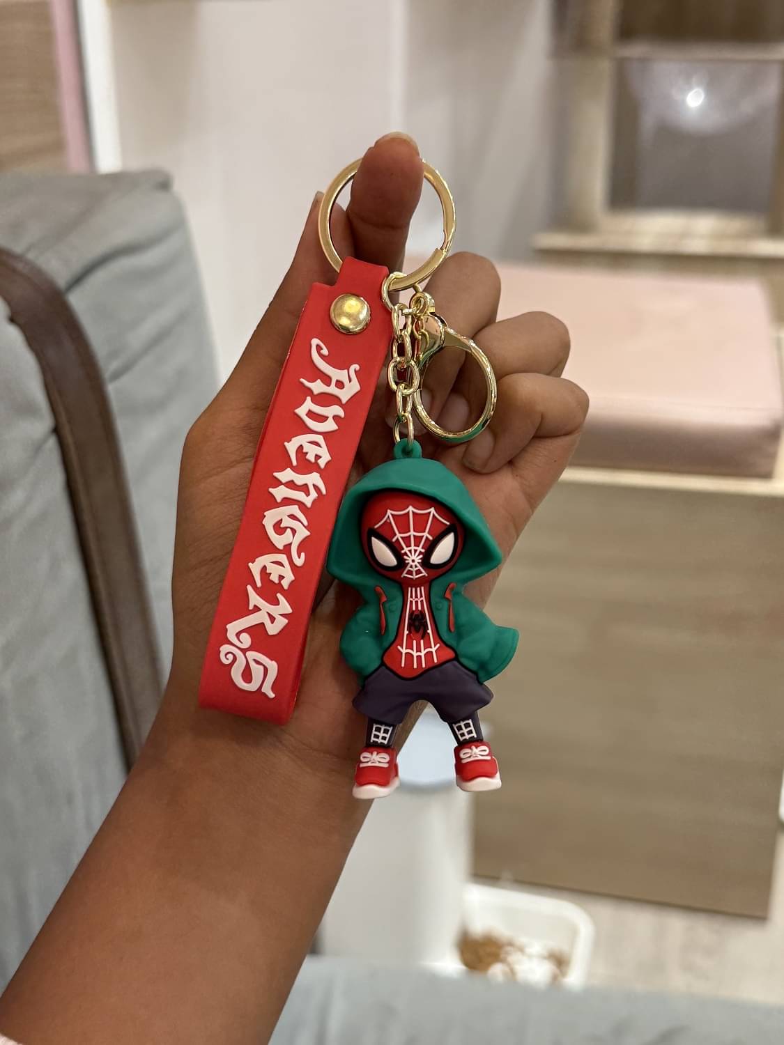     			Cute & Durable Spiderman Silicone Strap Keychain | Ideal Superhero Charm for Boys Kids | Great Gifting Option
