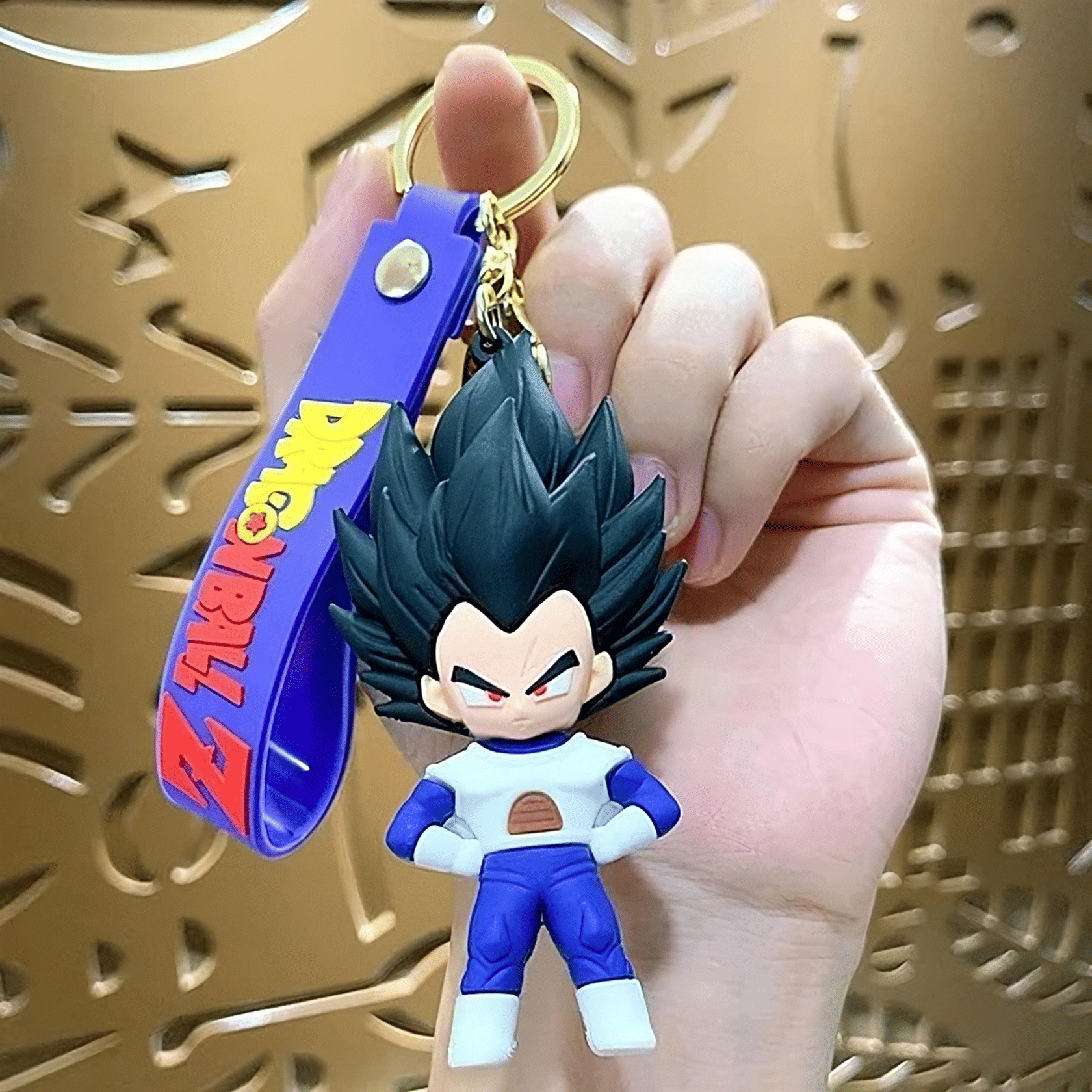     			Cute Vegeta Silicone Keychain | Anime Keyring for Kids Boys | Stylish & Durable Gift | School Bag Zipper Pull