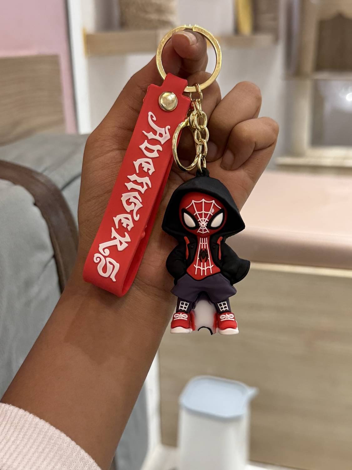    			GT Gala Time Spiderman 3D Silicone Cartoon Keychains Bag Charm for Boys Girls Key Chain