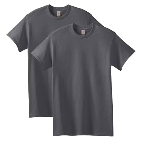 Gildan Men Cotton Regular Fit Solid T-Shirt ( Grey Melange )