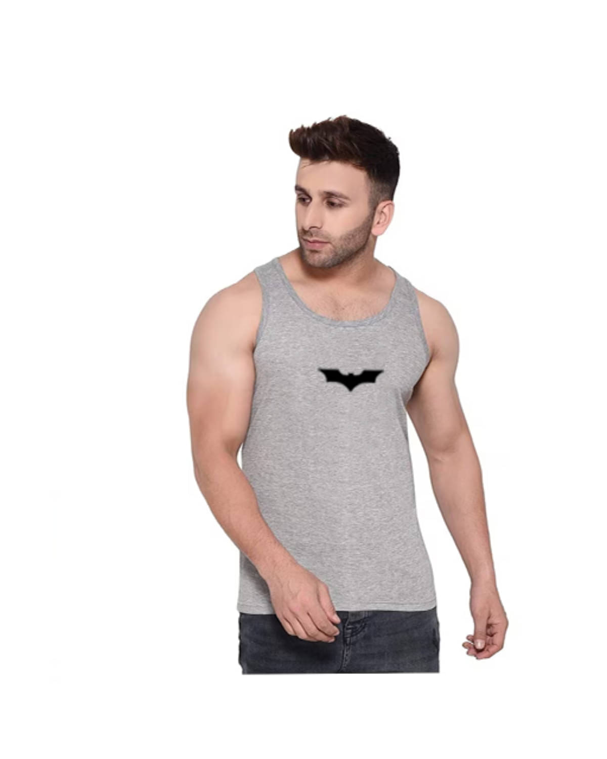 Glito Pack of 1 Polyester Gym Vest For Men ( Grey ) Glito Pack of 1 Polyester Gym Vest For Men ( Grey )