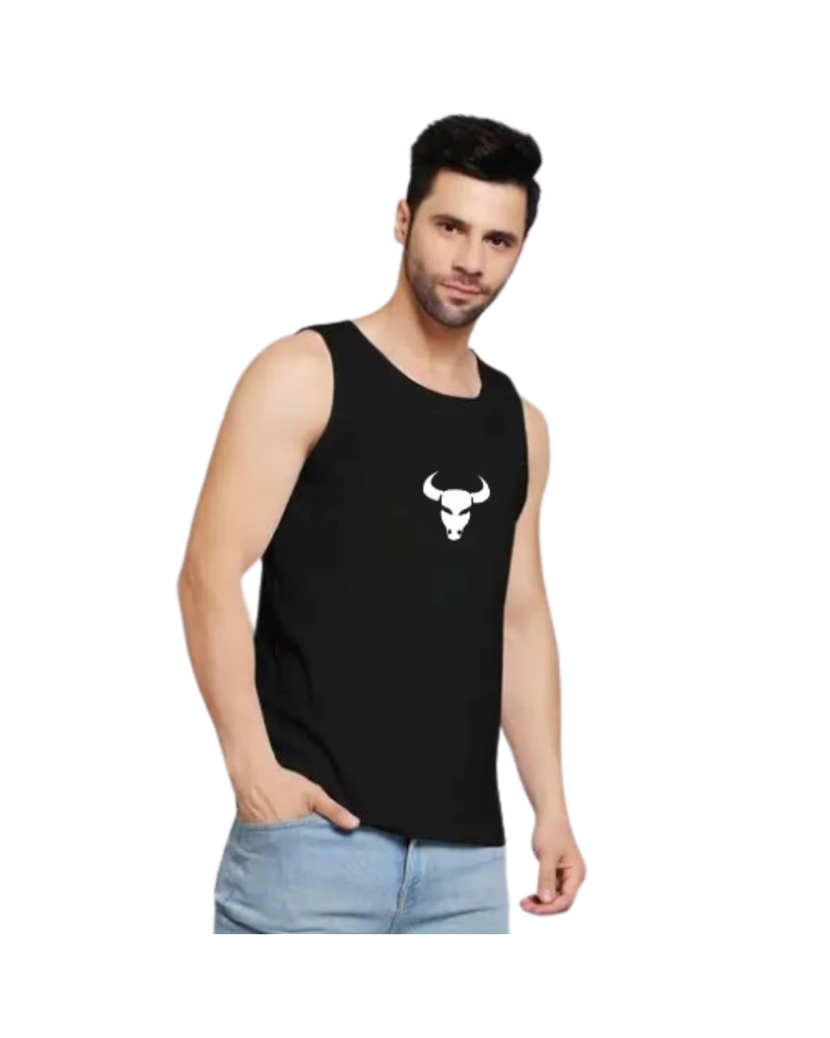 Glito Pack of 1 Polyester Gym Vest For Men ( Black ) Glito Pack of 1 Polyester Gym Vest For Men ( Black )