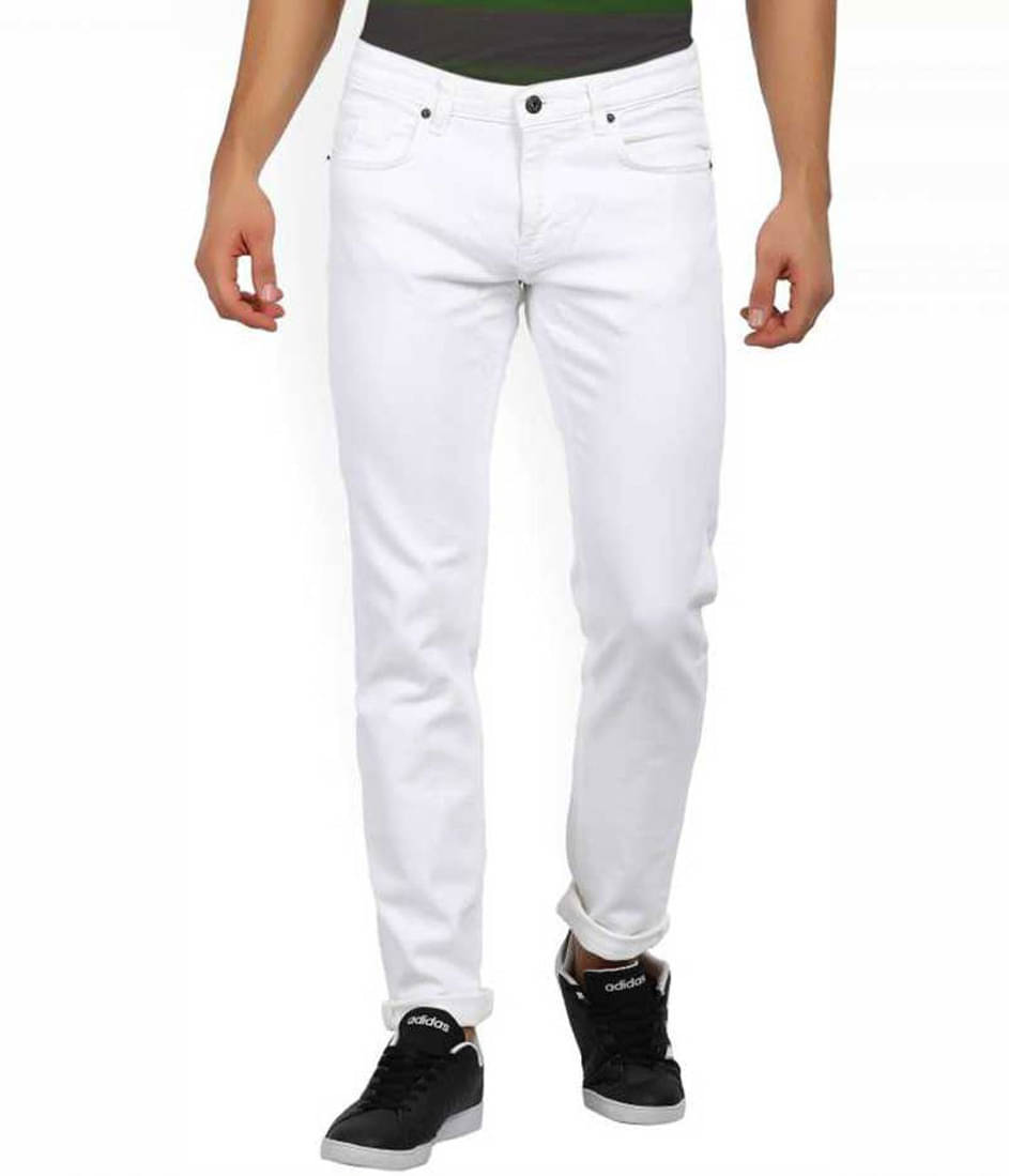 IndiRocks Regular Fit Clean Look Men's Jeans - White ( Pack of 1 ) IndiRocks Regular Fit Clean Look Men's Jeans - White ( Pack of 1 )