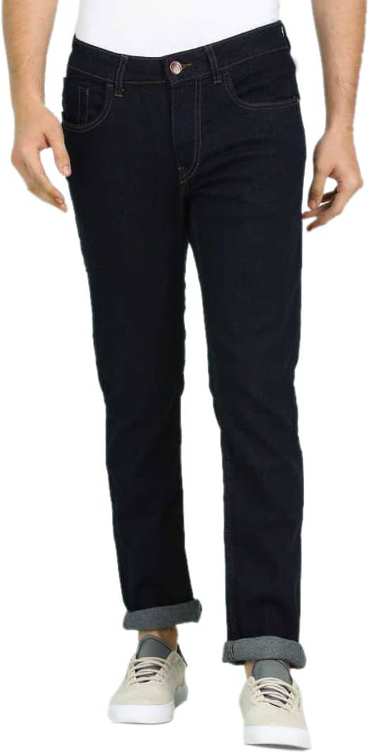     			IndiRocks Regular Fit Cuffed Hem Men's Jeans - Dark Blue ( Pack of 1 )