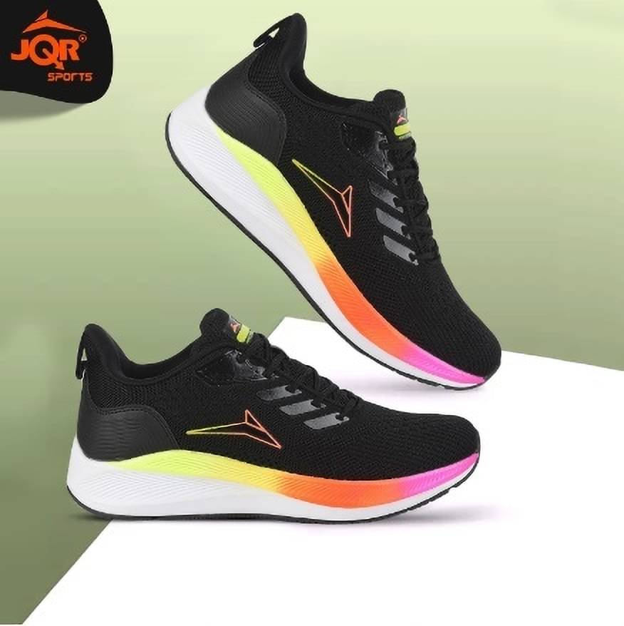 JQR ZOOM PLUS 2 Black Men's Sports Running Shoes     			JQR ZOOM PLUS 2 Black Men's Sports Running Shoes
