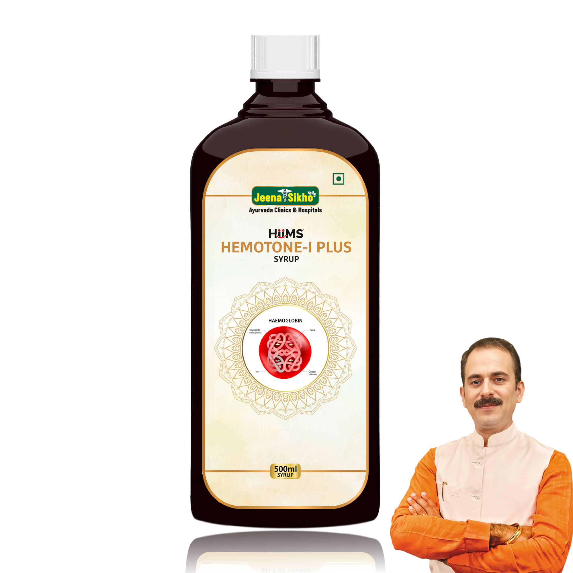 Jeena Sikho Hemotone-I Plus Tonic Ayurvedic haemoglobin Enhancer, 500 ml