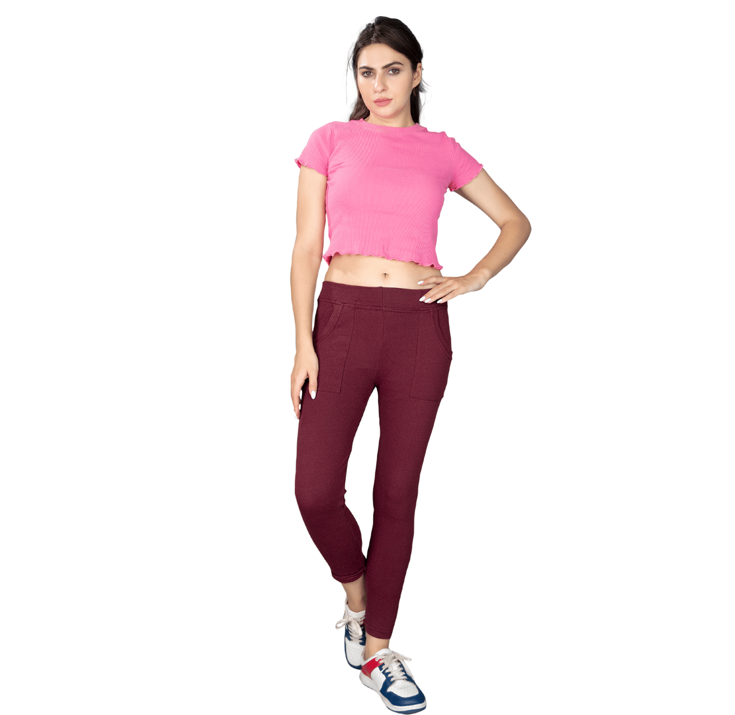 KARARO JEGGINGS - Cotton Blend Skinny Fit Maroon Women's Jeggings ( Pack of 1 ) KARARO JEGGINGS - Cotton Blend Skinny Fit Maroon Women's Jeggings ( Pack of 1 )