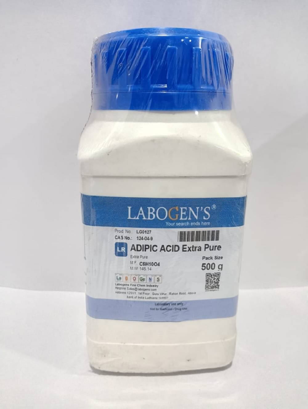     			LABOGENS ADIPIC ACID EXTRA PURE 500GM
