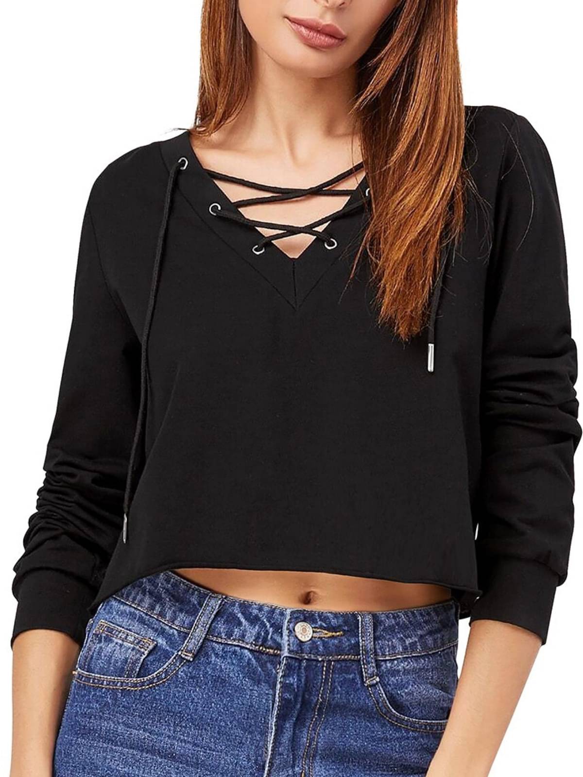     			LONDON BELLY Women's Cotton Blend Regular Top ( Black )