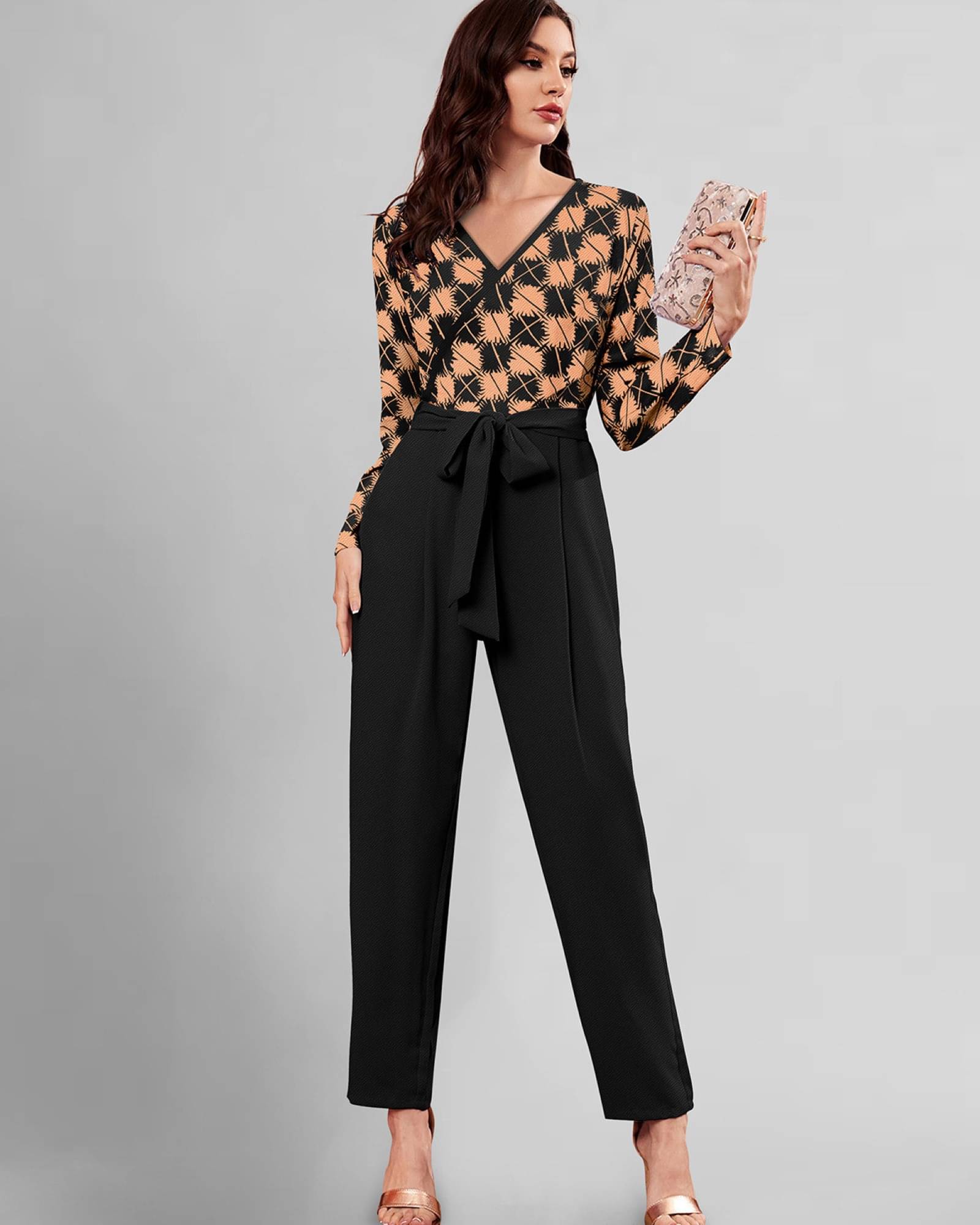     			LONDON BELLY Multicolor Cotton Blend Regular Fit Women's Jumpsuit ( Pack of 1 )