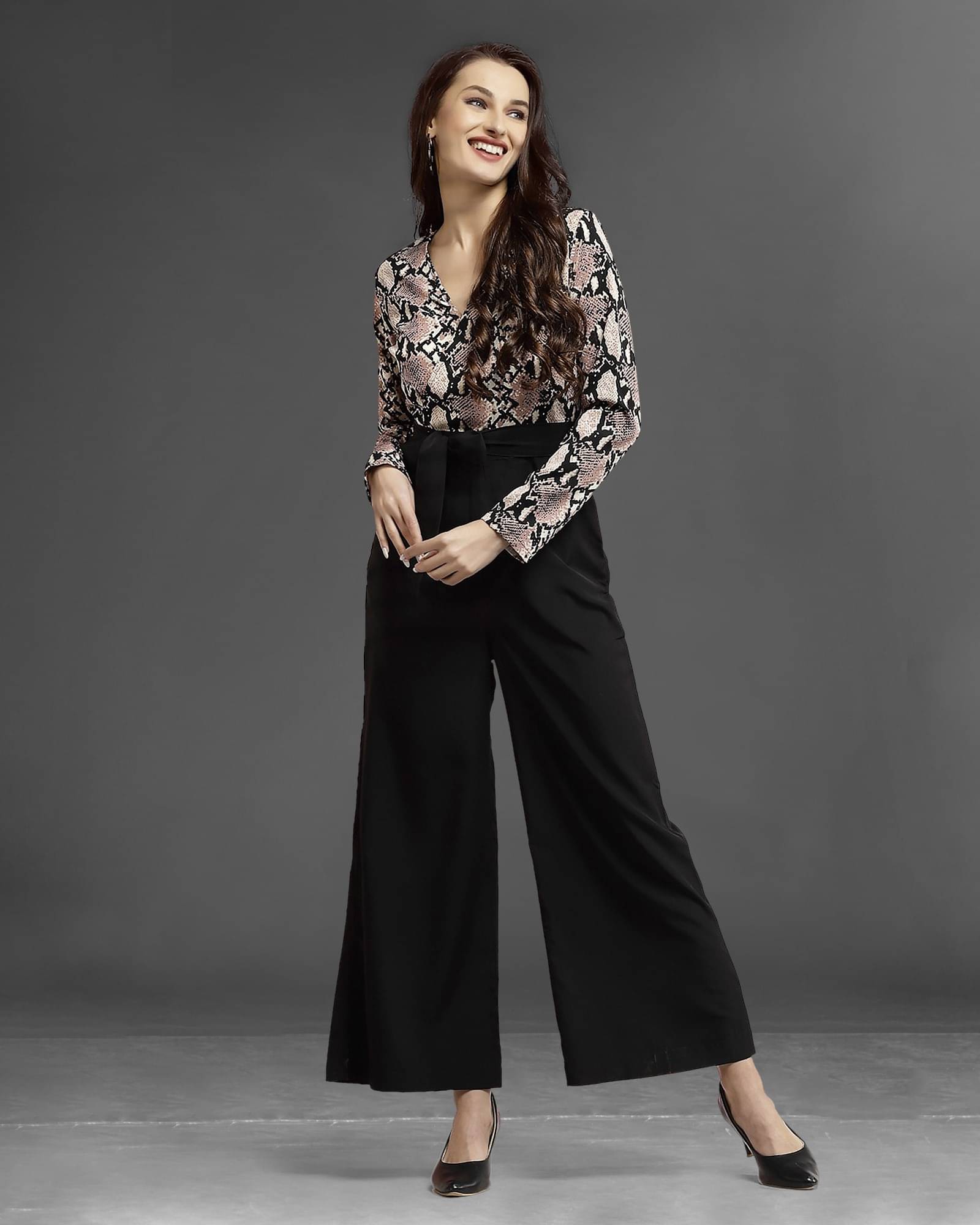 LONDON BELLY Multicolor Cotton Blend Regular Fit Women's Jumpsuit ( Pack of 1 ) LONDON BELLY Multicolor Cotton Blend Regular Fit Women's Jumpsuit ( Pack of 1 )