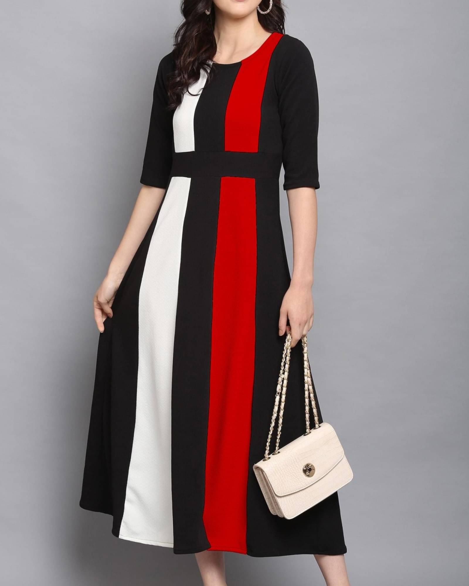     			LONDON BELLY Women Polyester Solid Maxi ( Red )