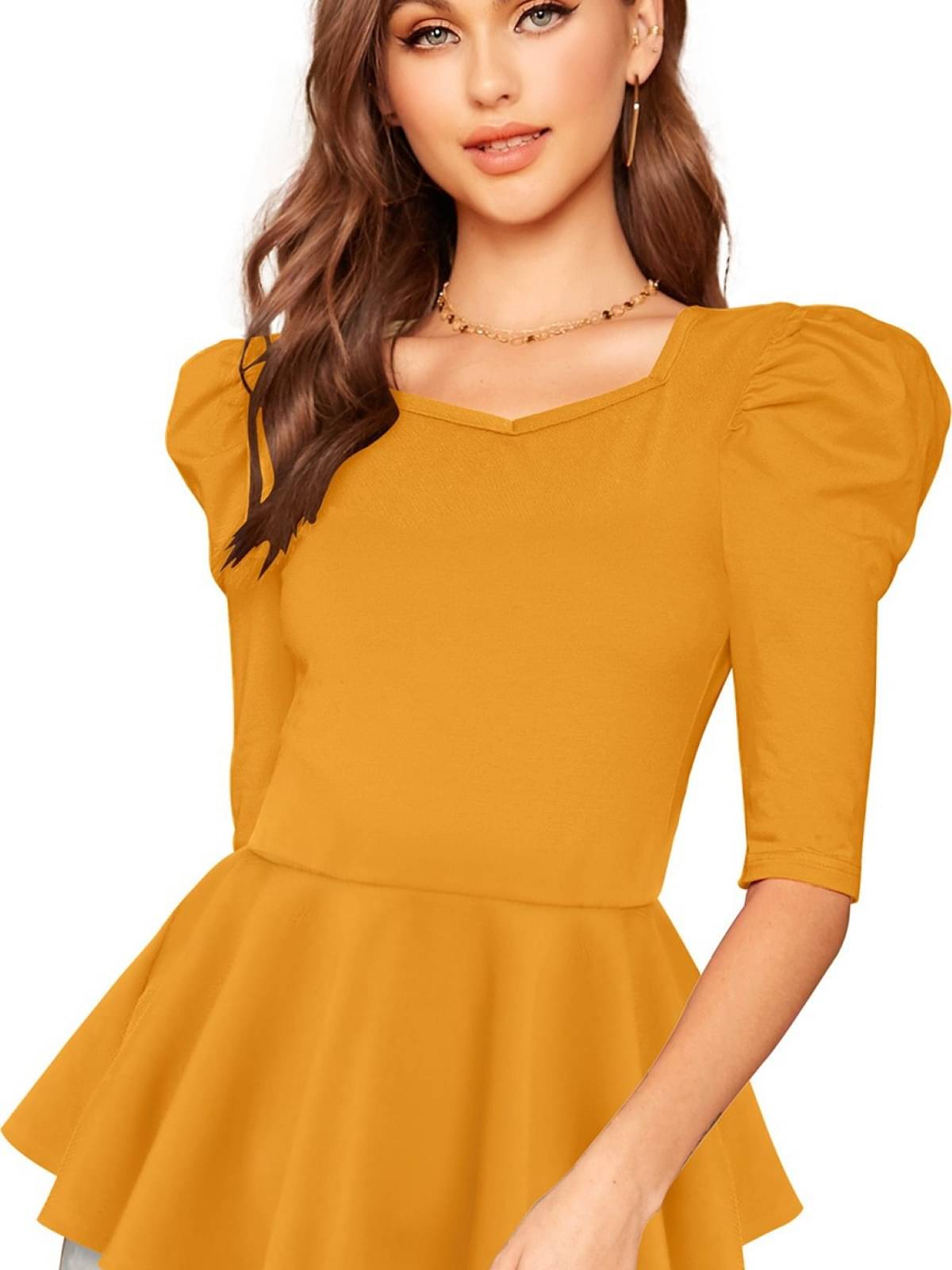 LONDON BELLY Women's Polyester Regular Top ( Yellow ) LONDON BELLY Women's Polyester Regular Top ( Yellow )
