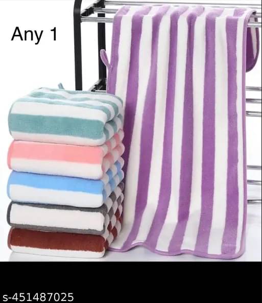     			MILAP Pack of 1 Microfibre Below 300 -GSM Bath Towel ( Multicolor )