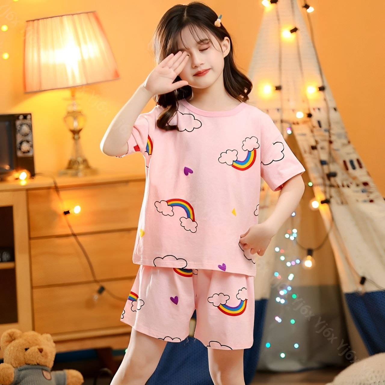     			MR TREND Pack of 1 Girls Cotton Blend Nightdress