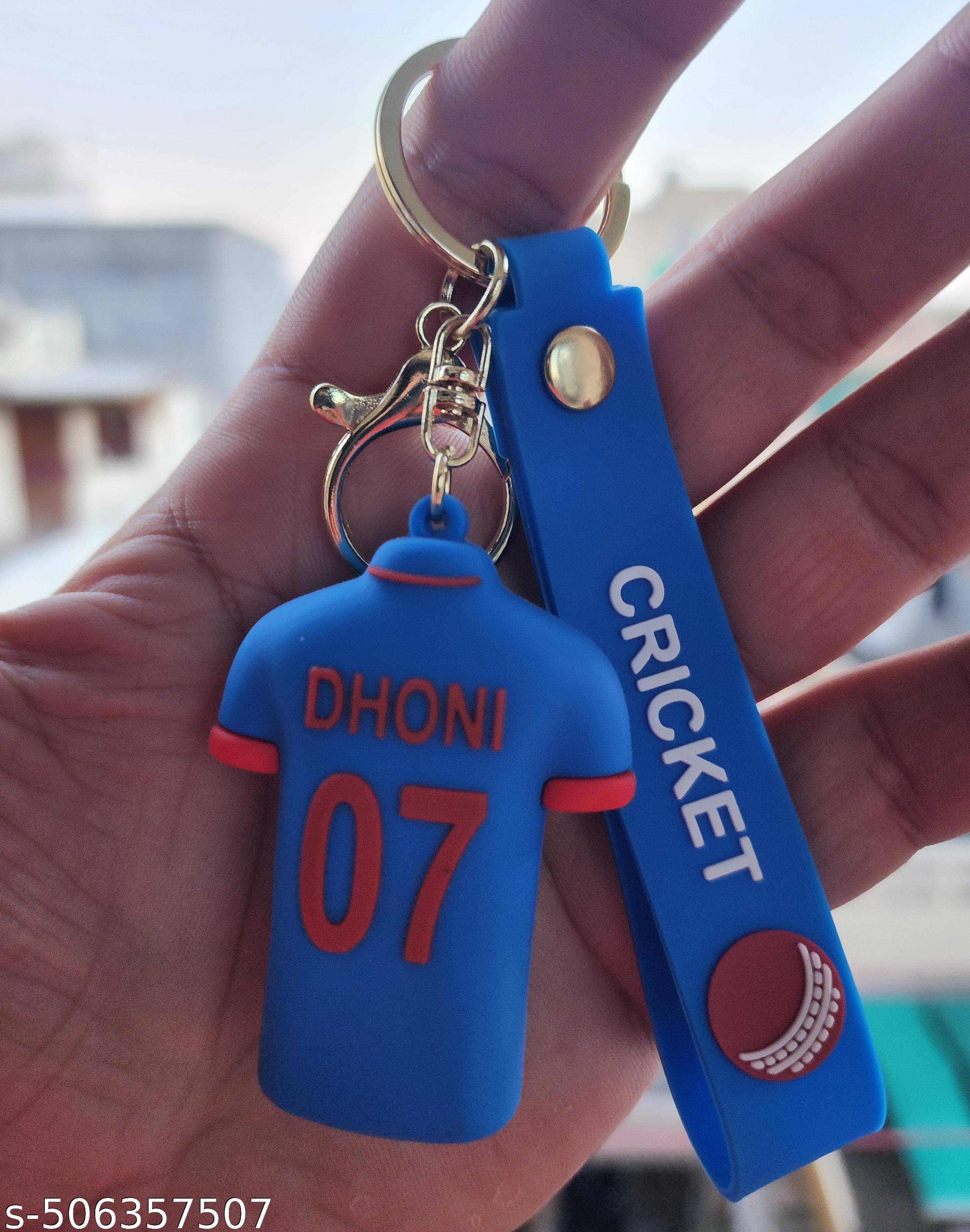     			MS Dhoni 07 Number Indian Cricket Team Jersey Keychain