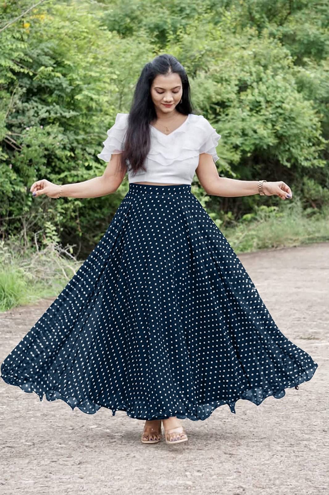 PuriMaa Blue Organza Chaniya Choli Stitched Lehenga PuriMaa Blue Organza Chaniya Choli Stitched Lehenga