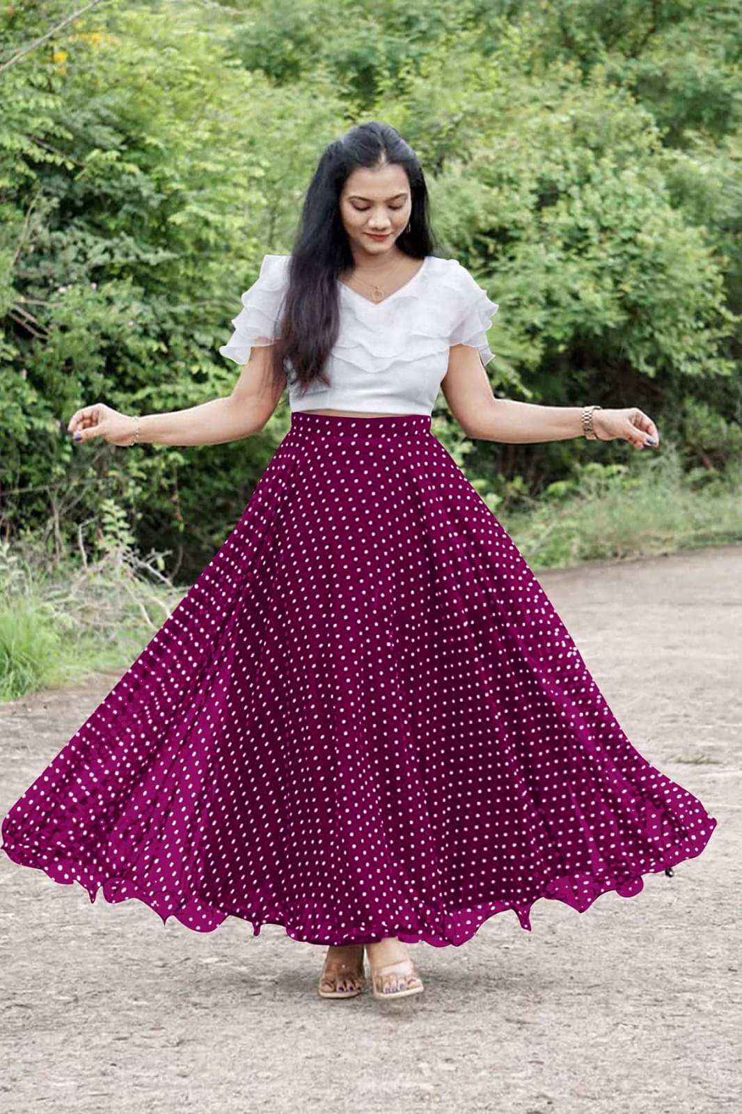 PuriMaa Purple Organza Chaniya Choli Stitched Lehenga PuriMaa Purple Organza Chaniya Choli Stitched Lehenga