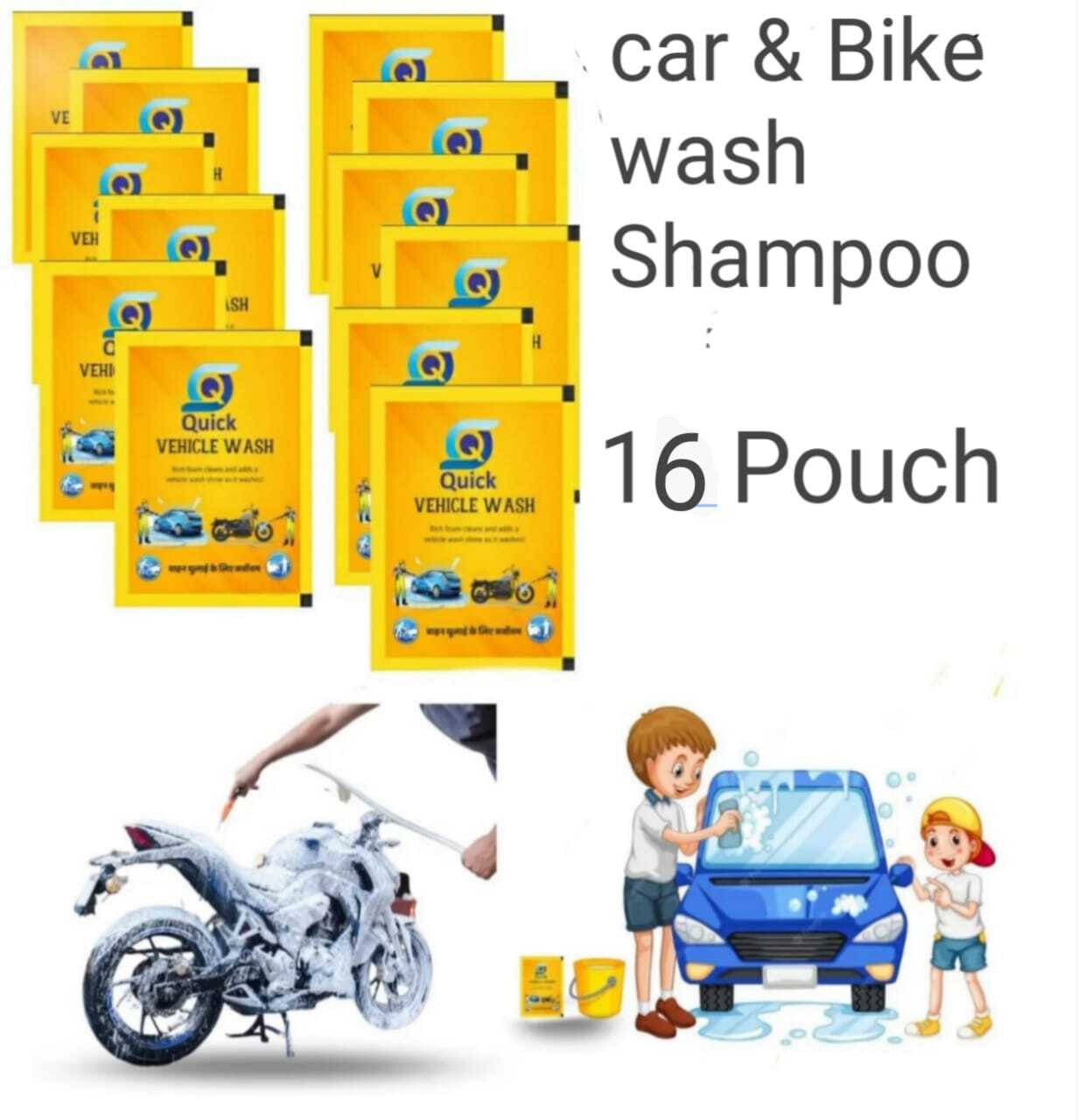 Quickliquid vehicle washing liquid shampoo pack of 16 Car Washing Liquid (320 ml) Quickliquid vehicle washing liquid shampoo pack of 16 Car Washing Liquid (320 ml)