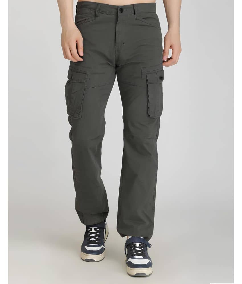 Reoutlook Regular Flat Men's Cargos - Dark Grey ( Pack of 1 ) - Trousers | Buy online on ZillyBuy