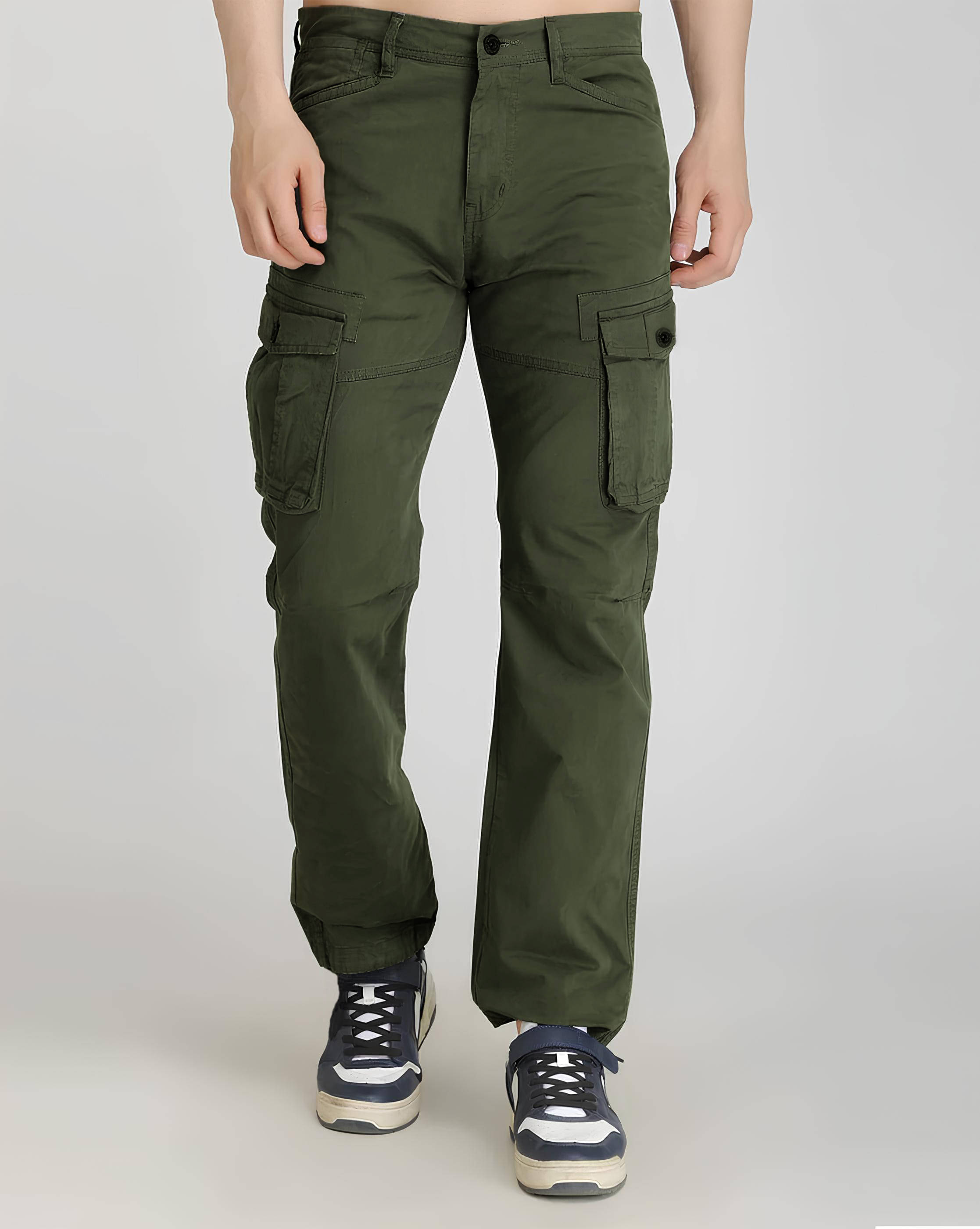 Reoutlook Regular Flat Men's Cargos - Dark Green ( Pack of 1 ) Reoutlook Regular Flat Men's Cargos - Dark Green ( Pack of 1 )