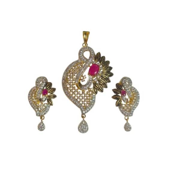     			RinGold Red Pendant set ( Pack of 1 )