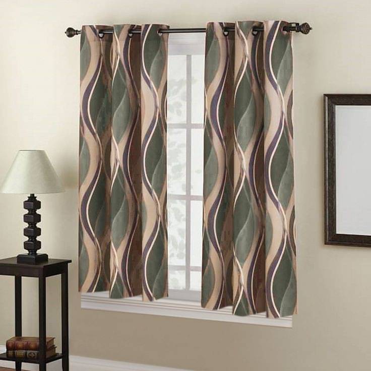 Royal Decor Graphic Room Darkening Eyelet Curtain 9 ft ( Pack of 1 ) - Brown Royal Decor Graphic Room Darkening Eyelet Curtain 9 ft ( Pack of 1 ) - Brown