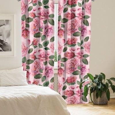 Royal Decor Graphic Room Darkening Eyelet Curtain 5 ft ( Pack of 1 ) - Pink Royal Decor Graphic Room Darkening Eyelet Curtain 5 ft ( Pack of 1 ) - Pink