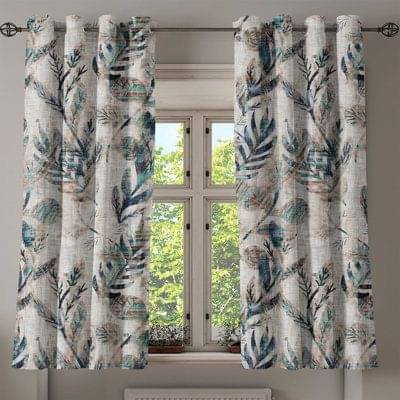     			Royal Decor Graphic Room Darkening Eyelet Curtain 5 ft ( Pack of 1 ) - Grey