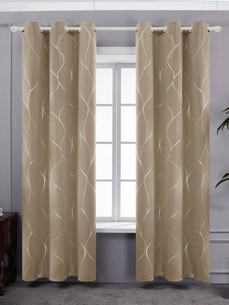 Royal Decor Graphic Room Darkening Eyelet Curtain 7 ft ( Pack of 1 ) - Brown Royal Decor Graphic Room Darkening Eyelet Curtain 7 ft ( Pack of 1 ) - Brown