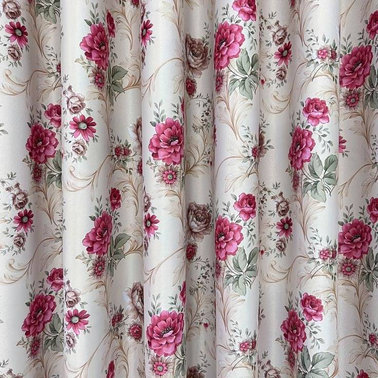     			Royal Decor Graphic Room Darkening Eyelet Curtain 5 ft ( Pack of 1 ) - White