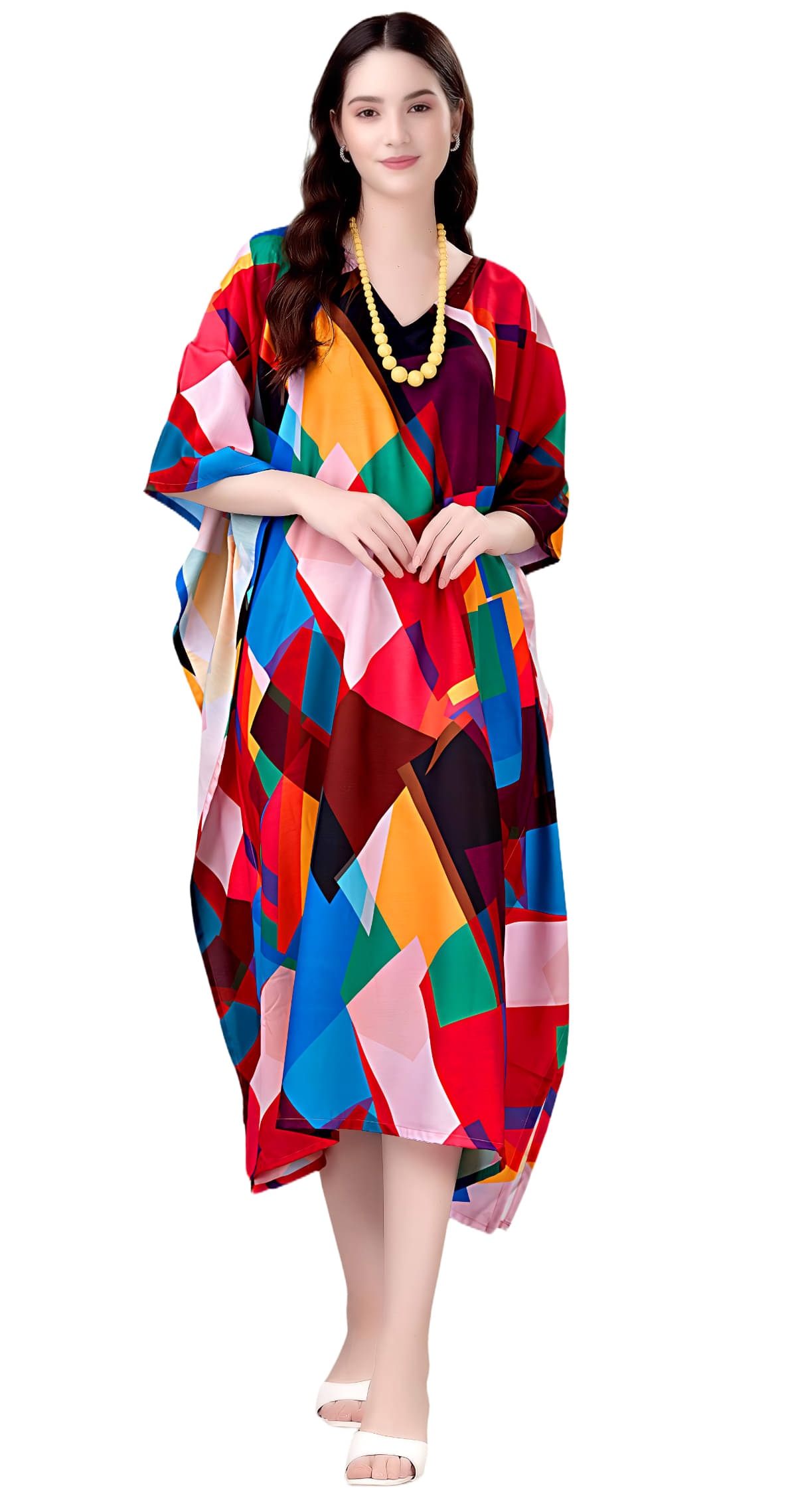     			SILK SUTRA Multi Color Satin Women's Nightwear Night Dress ( Pack of 1 )