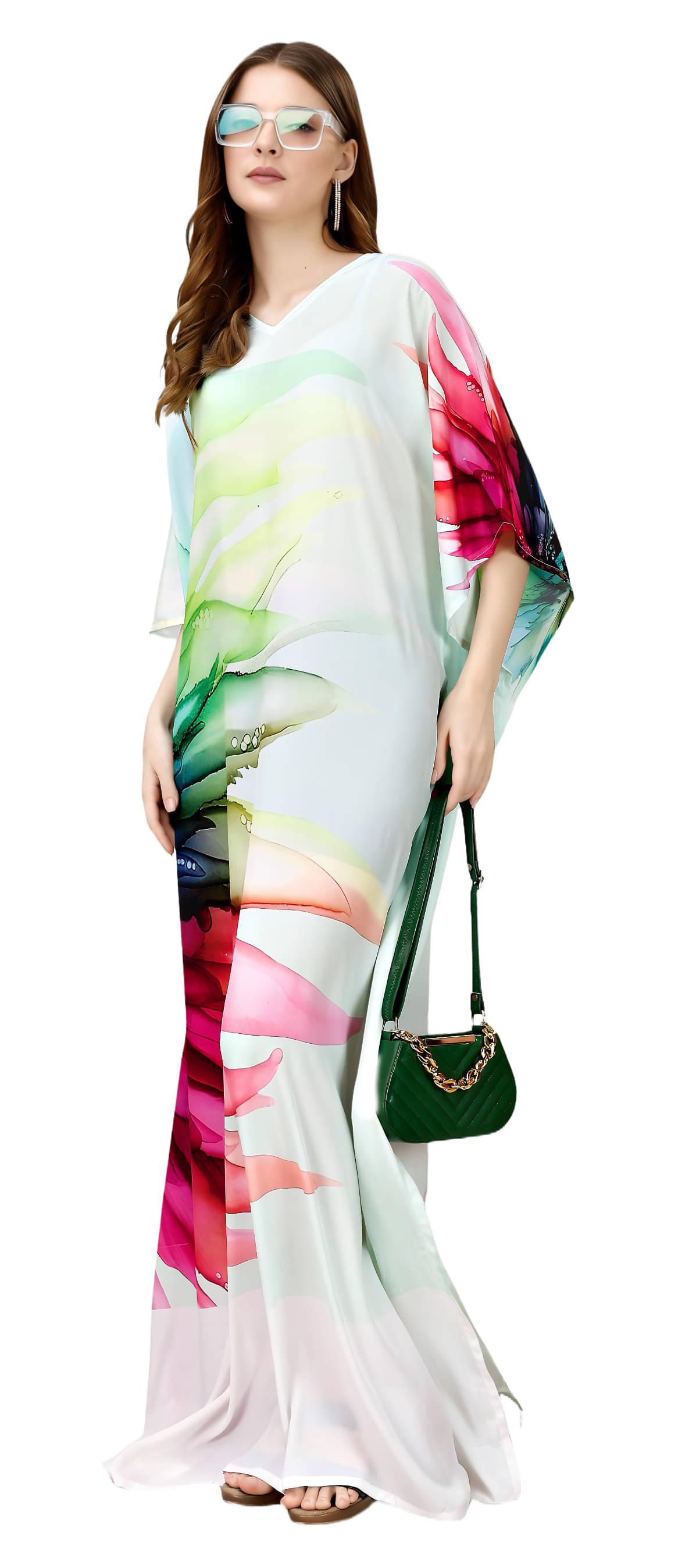     			SILK SUTRA Multi Color Silk Women's Nightwear Night Dress ( Pack of 1 )