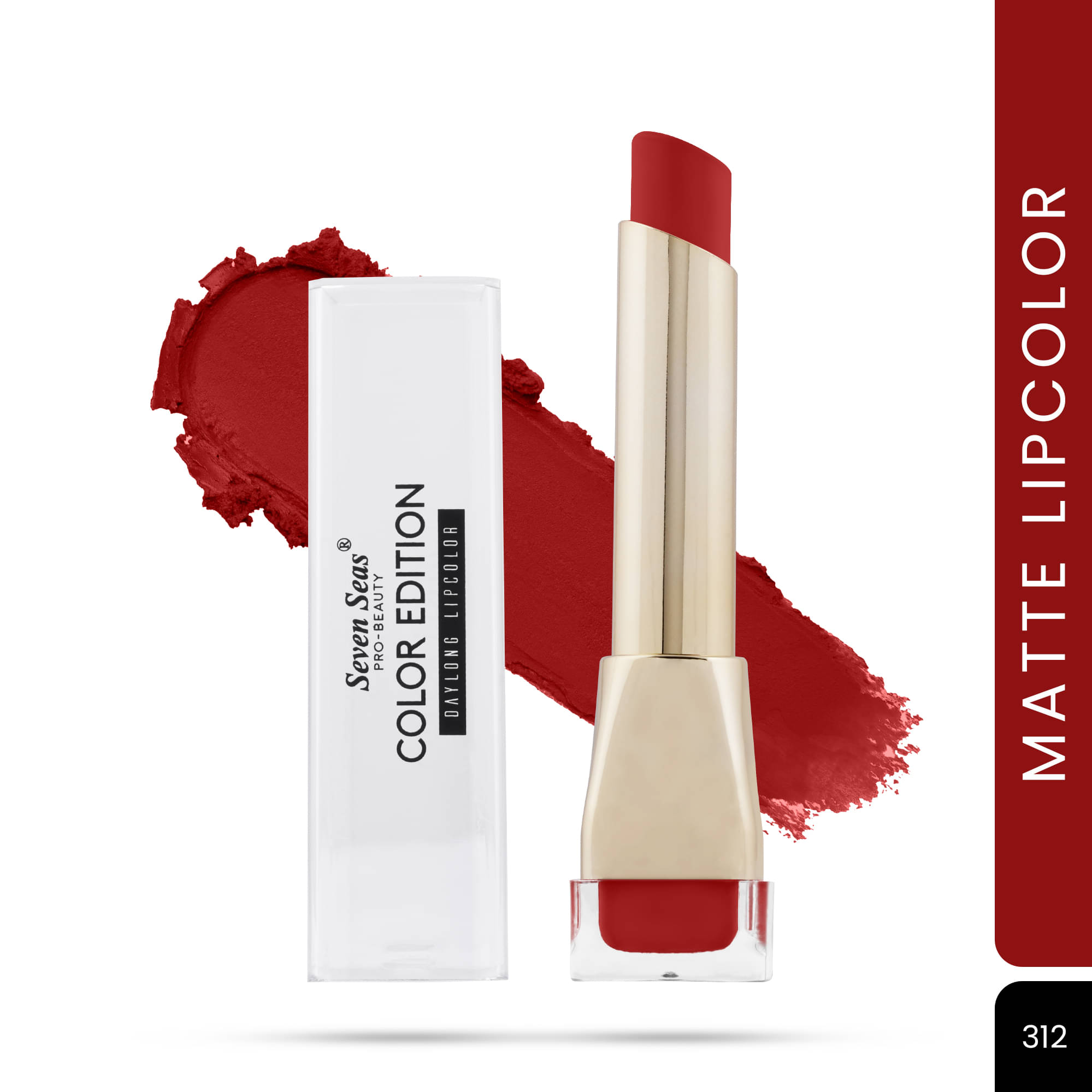     			Seven Seas Blood Red Matte Lipstick 3.5G