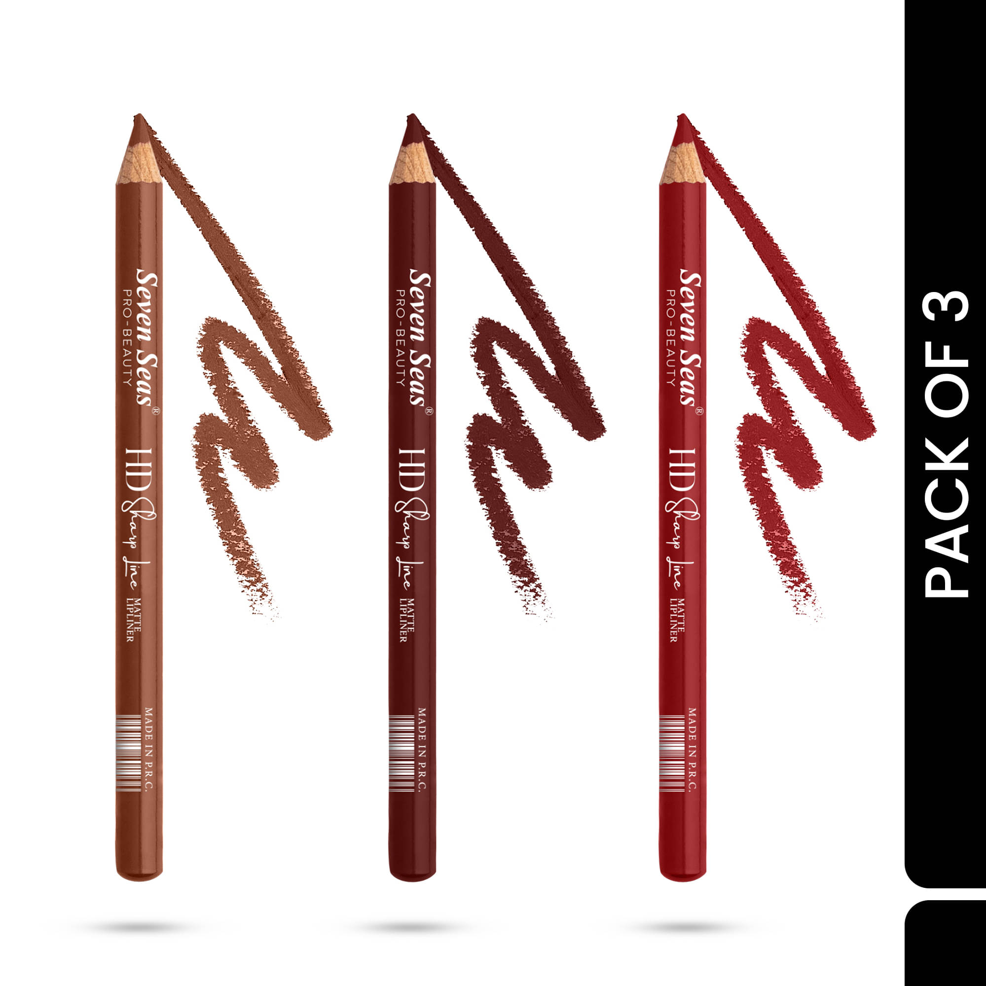 Seven Seas HD SHARP LINE Lip Liner Pencil Nude Pack of 3 4 Seven Seas HD SHARP LINE Lip Liner Pencil Nude Pack of 3 4