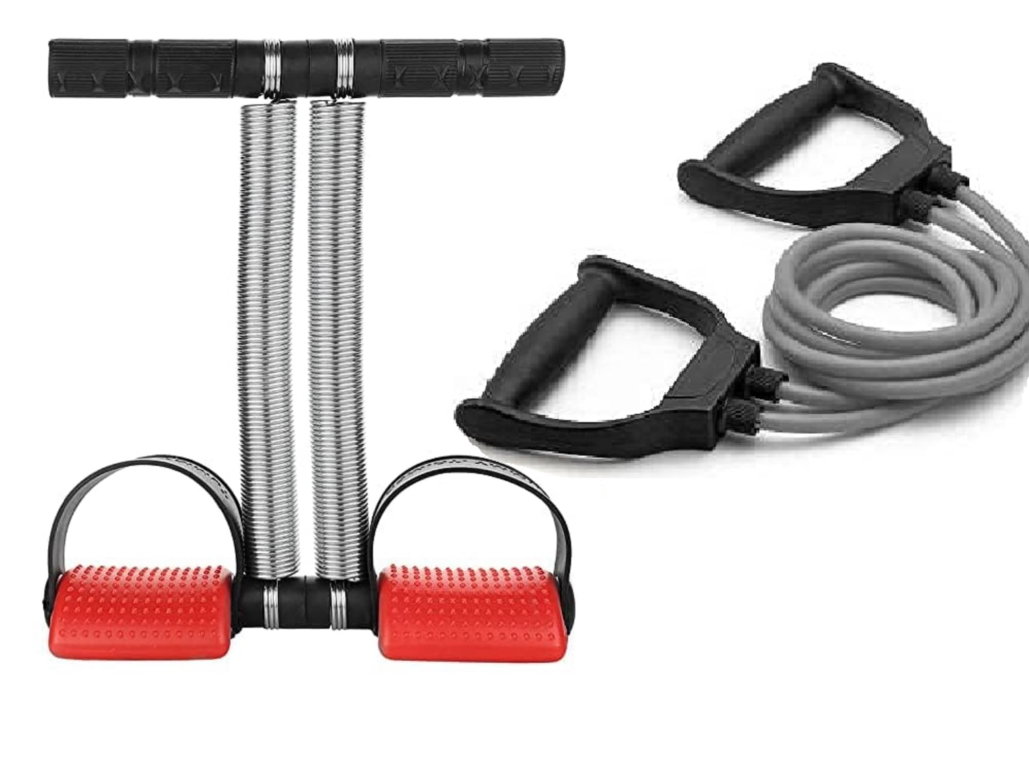 Shopeleven Double Spring Tummy Trimmer, Resistance Tube Chest Expander, Double Toning Tube, Home Gym Exerciser for Men and Women Shopeleven Double Spring Tummy Trimmer, Resistance Tube Chest Expander, Double Toning Tube, Home Gym Exerciser for Men and Women