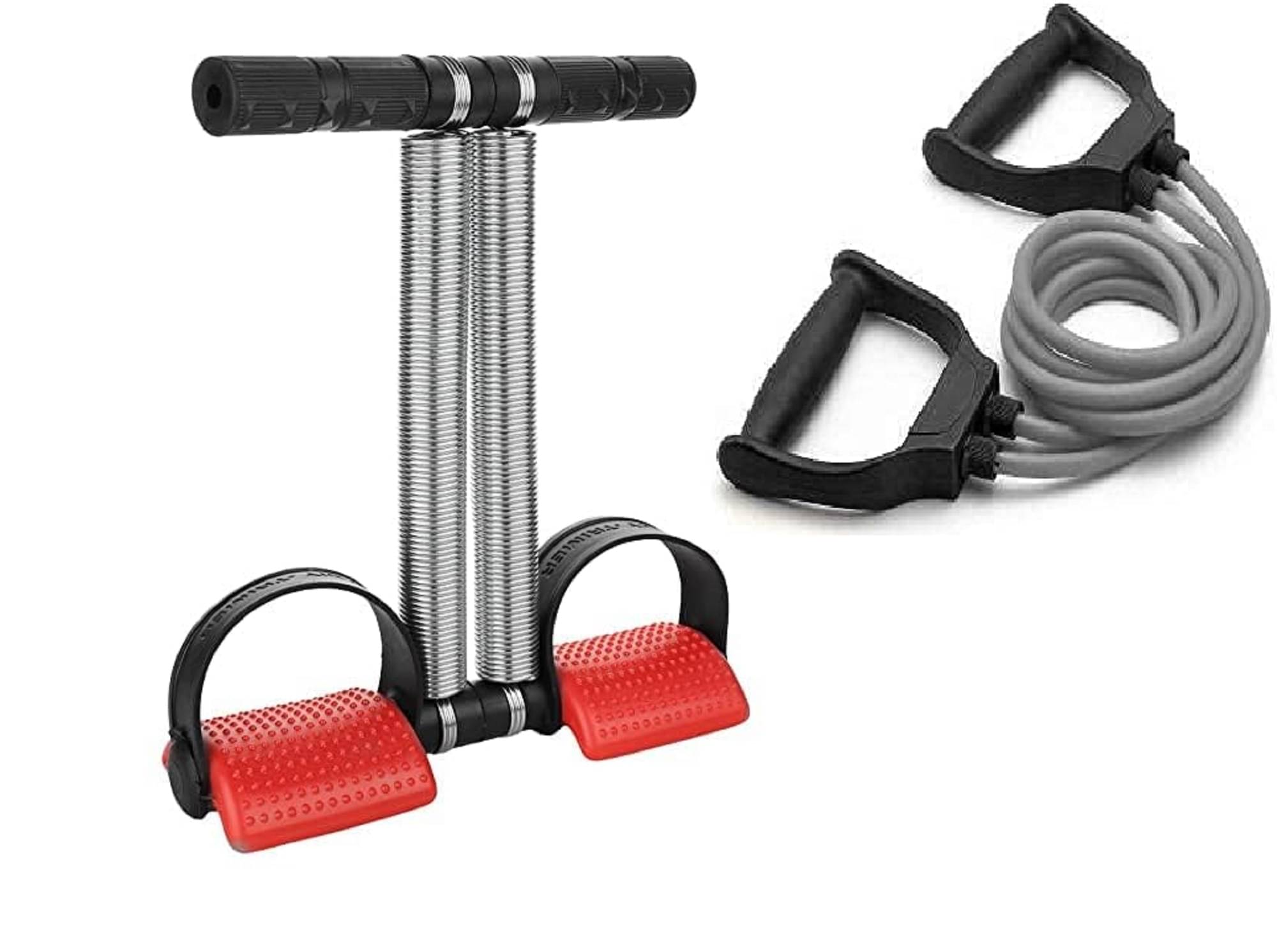 Shopeleven Double Spring Tummy Trimmer, Resistance Tube Chest Expander, Double Toning Tube, Home Gym Exerciser for Men and Women Shopeleven Double Spring Tummy Trimmer, Resistance Tube Chest Expander, Double Toning Tube, Home Gym Exerciser for Men and Women